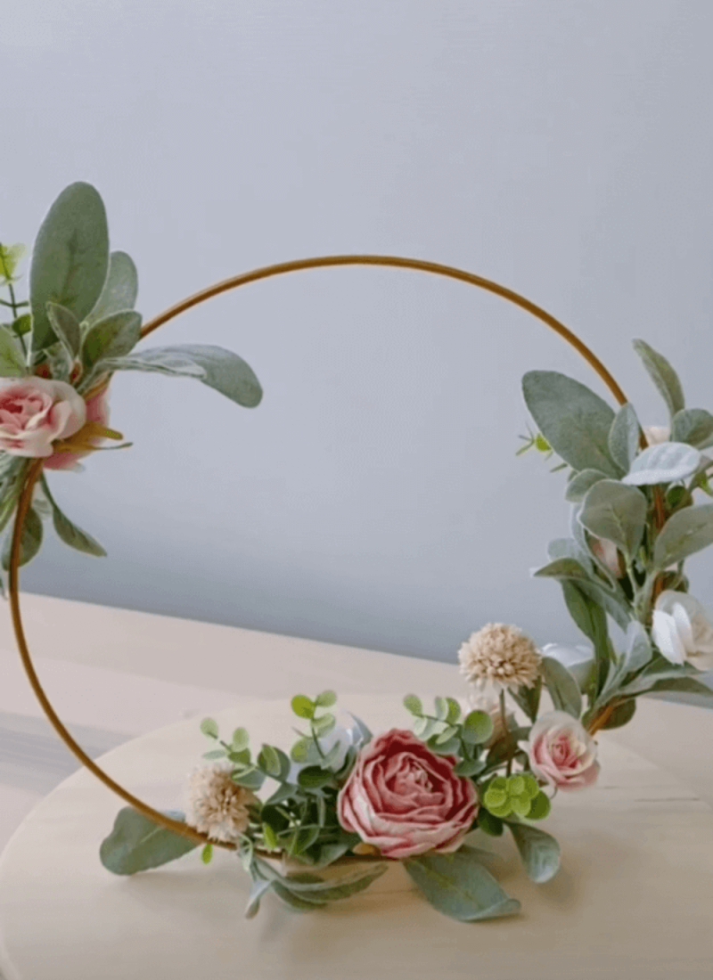 floral hoop centerpiece ideas