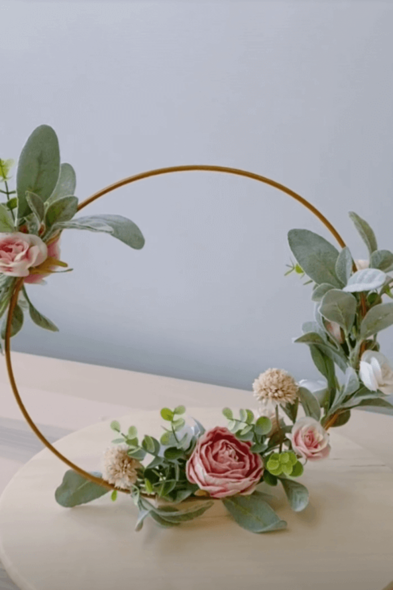 floral hoop centerpiece ideas