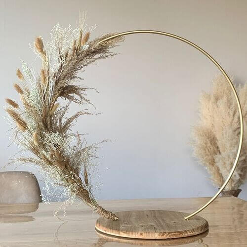 gold hoop centerpieces