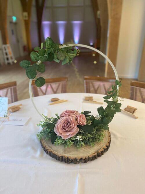 hoop centerpiece ideas for wedding