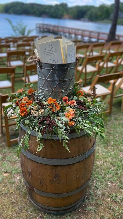 rustic barn wedding in fall