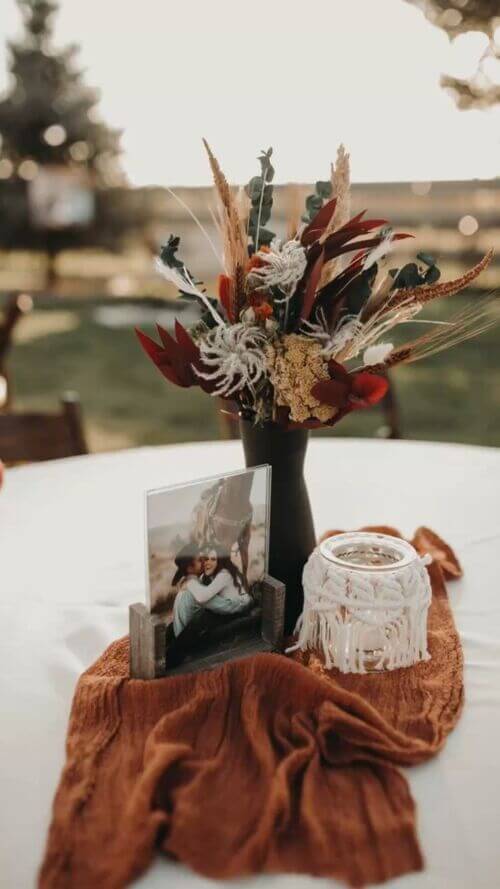 simple fall wedding centerpiece diy