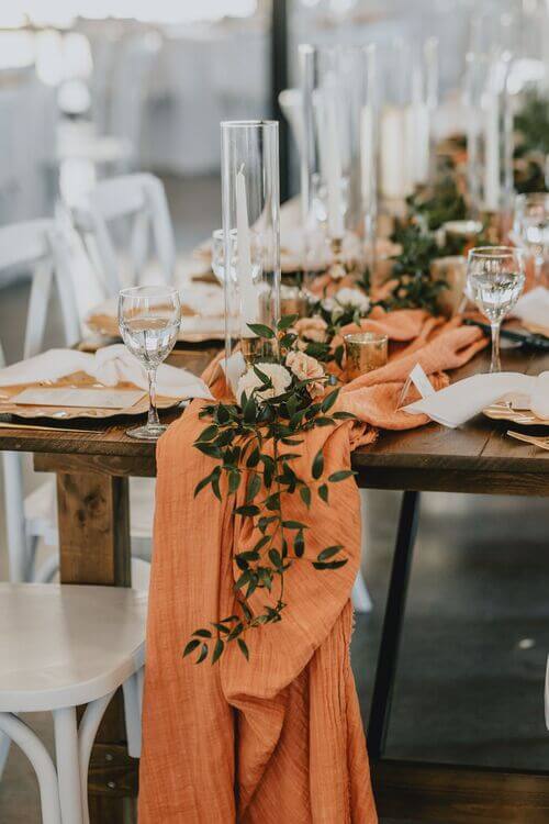 table runner for fall wedding