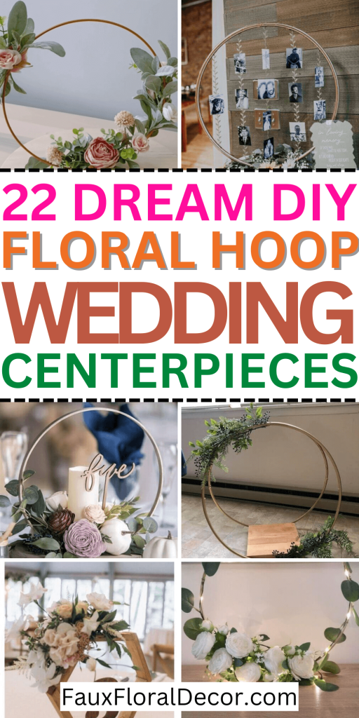 wedding floral hoop centerpiece ideas diy