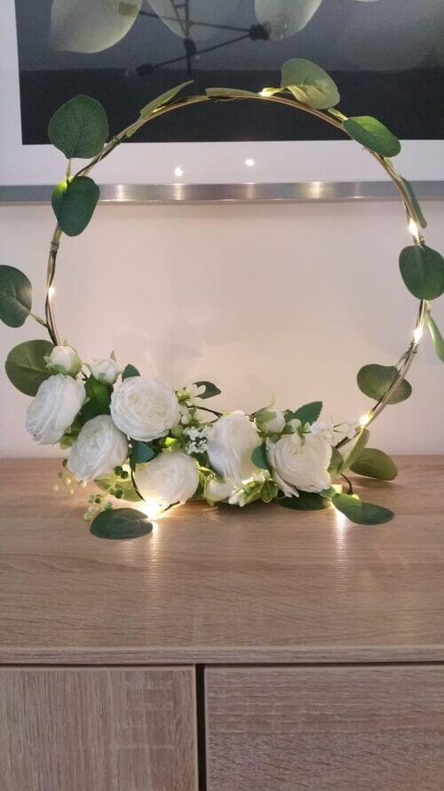 wedding hoop centerpiece