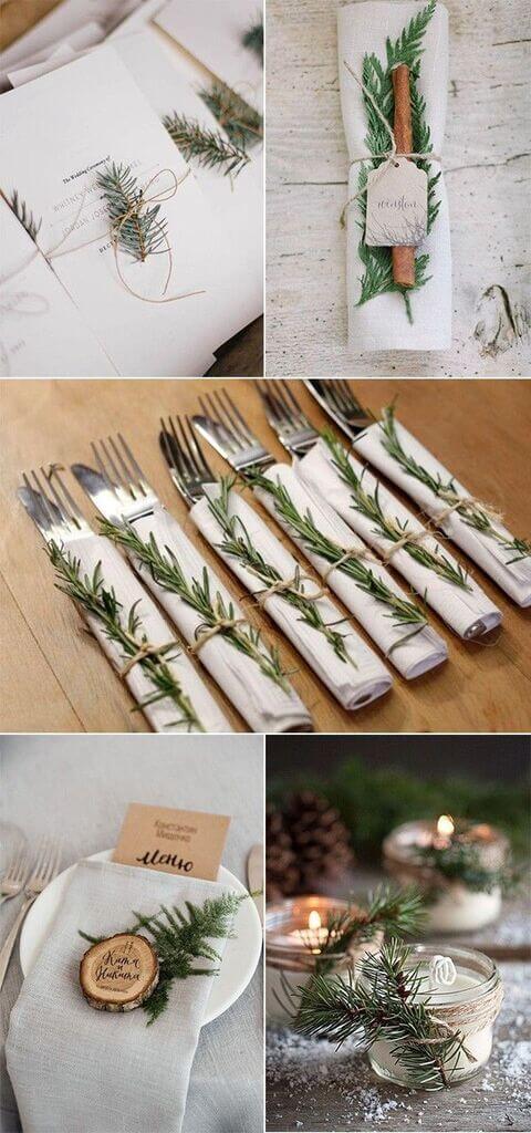 winter wedding decorative accents