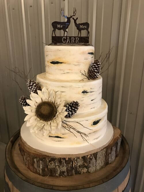 buttercream rustic wedding cake