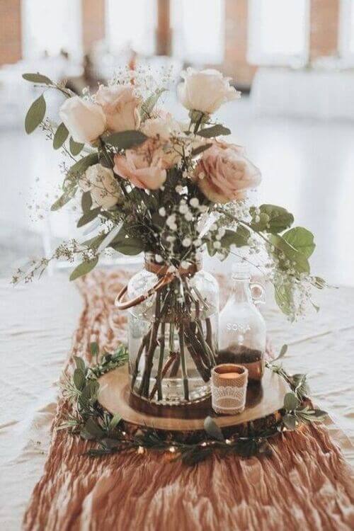 dusty rose and sage green wedding decor