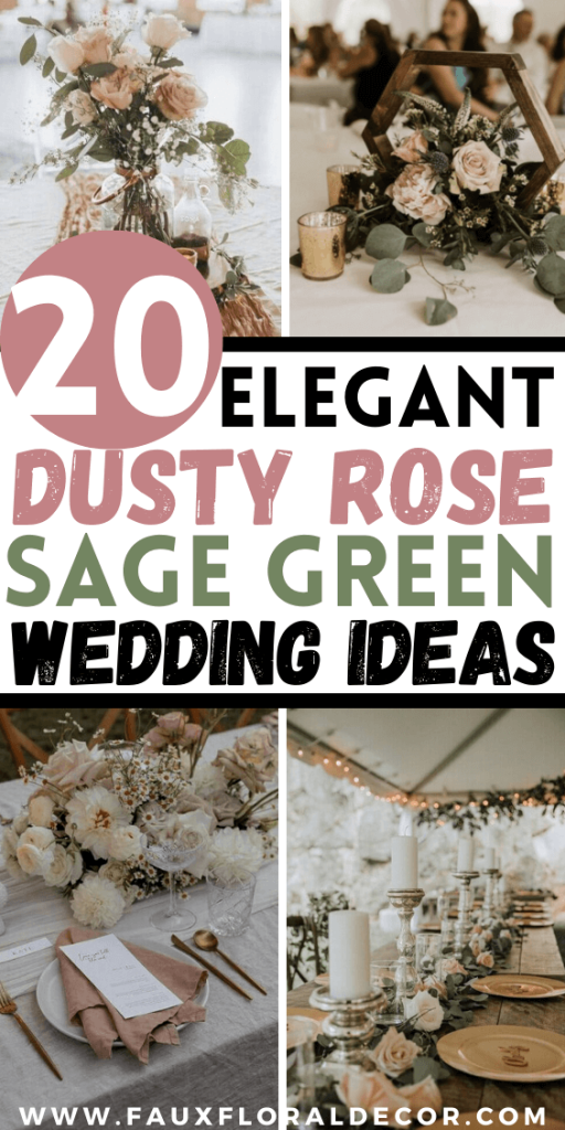 elegant Dusty Rose and Sage Green Wedding Color Ideas 2023
