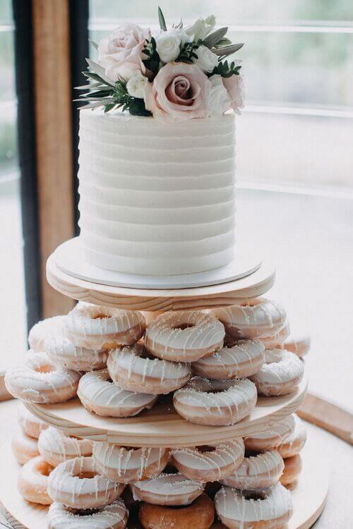 wedding donut cake