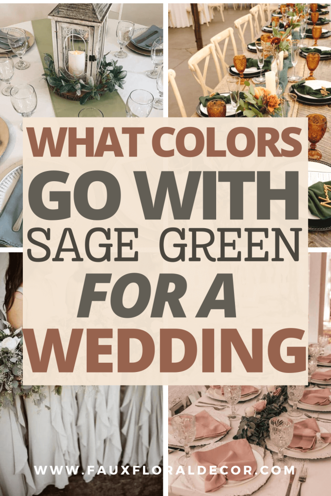 5 colors to go with sage green for a wedding