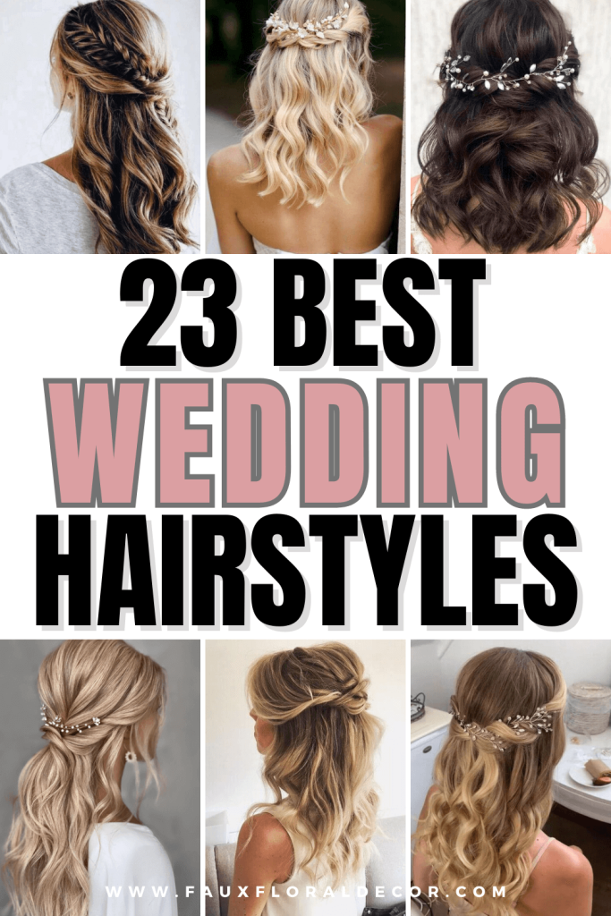 30 Bridal Hairstyles For Long And Straight Hair: Messy Buns To Braids To  Slay Your Wedding Look