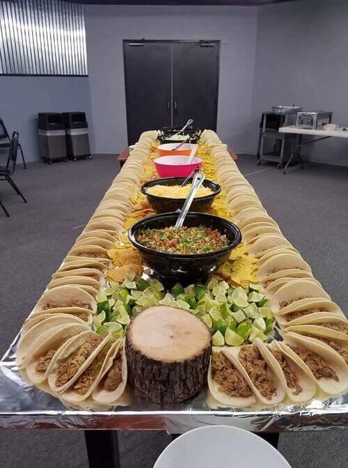 chips and salsa board taco bar