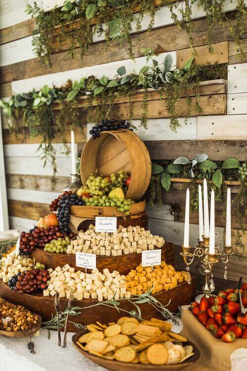 grazing board wedding