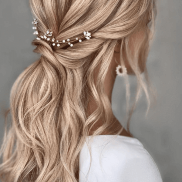 medium length half up wedding hairstyles