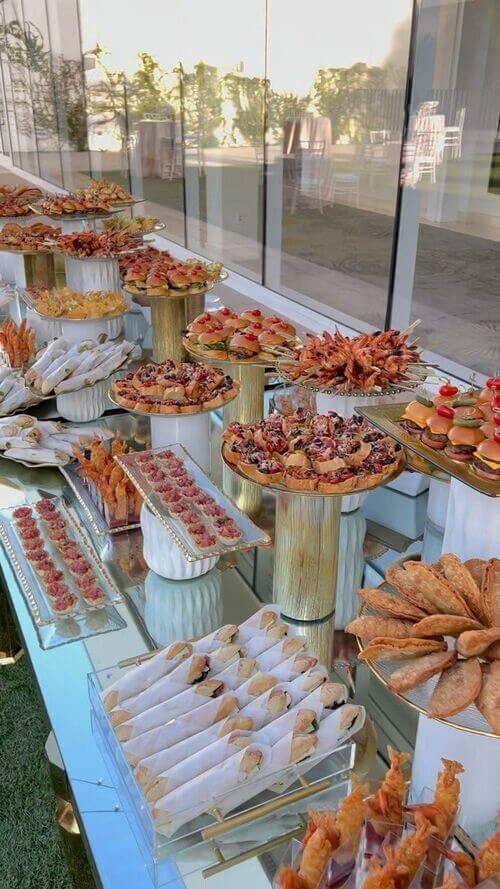 wedding appetizers table