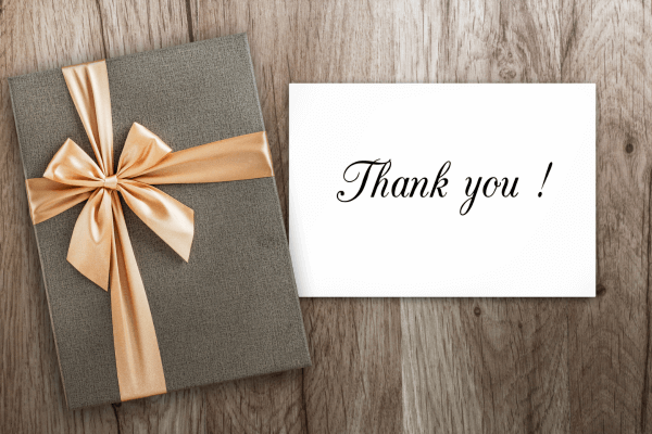 wedding thank you card wording for someone who didn't attend