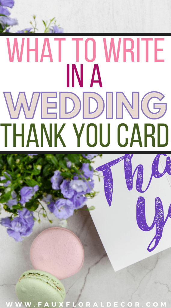 what to write in a wedding thank you card 