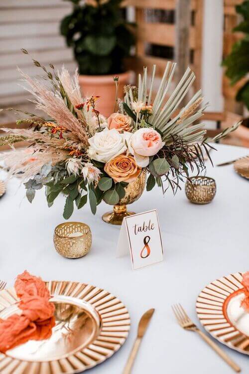 boho chic centerpieces