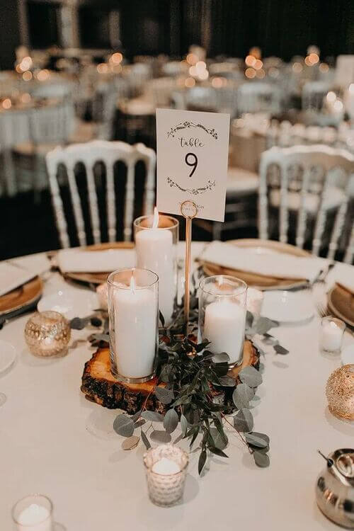 13 Best Wood slice centerpiece ideas  wedding centerpieces, wedding table,  rustic wedding