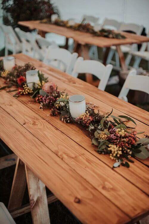 country wedding table