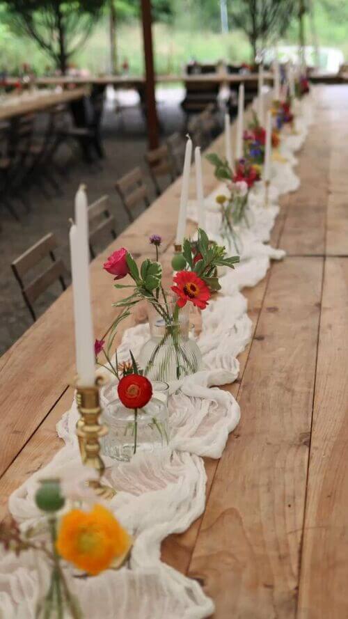 rustic boho centerpieces