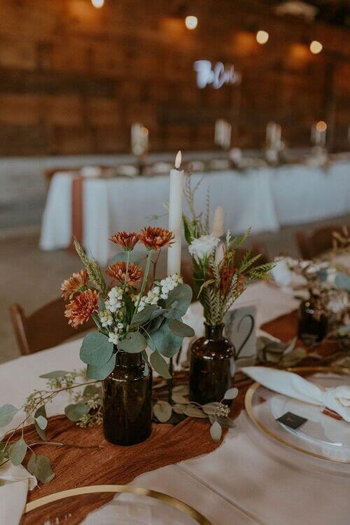 simple boho centerpieces