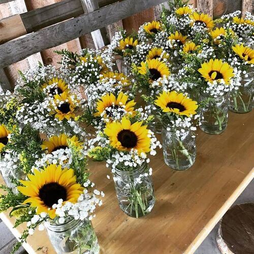 sunflower centerpieces