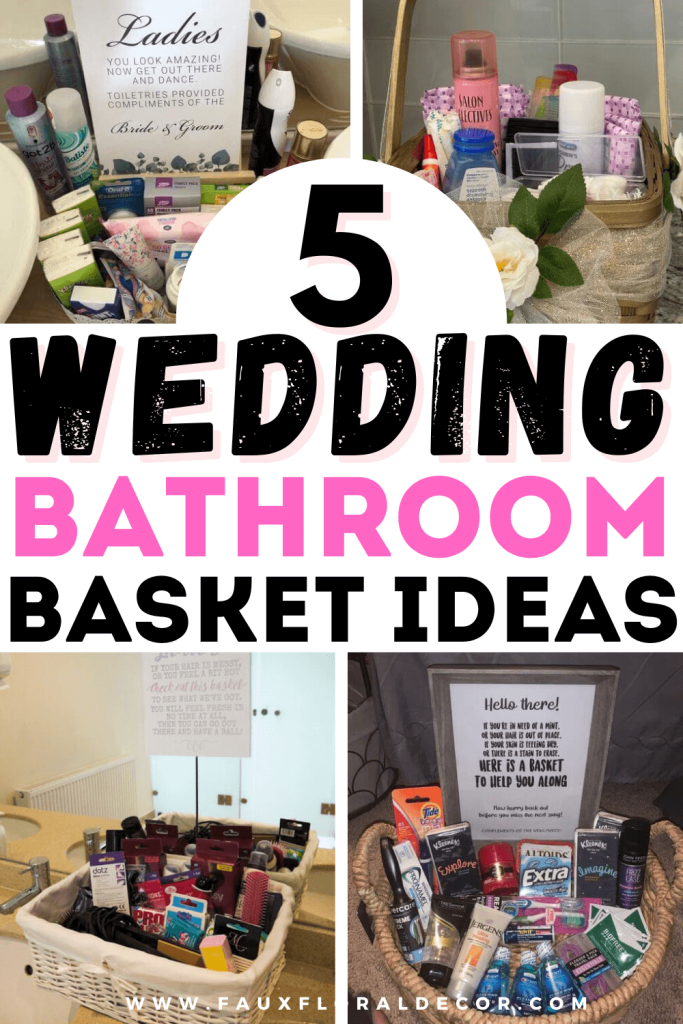 bathroom basket for wedding