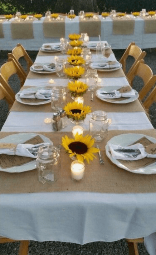 sunflower table setting