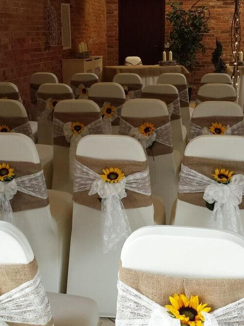 sunflower wedding chairs