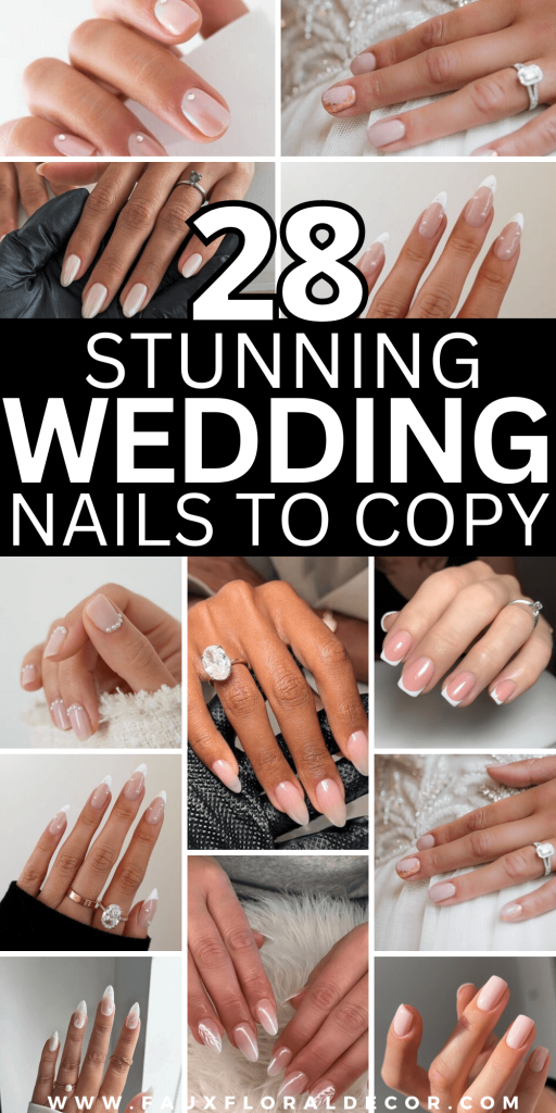 wedding nails for brides