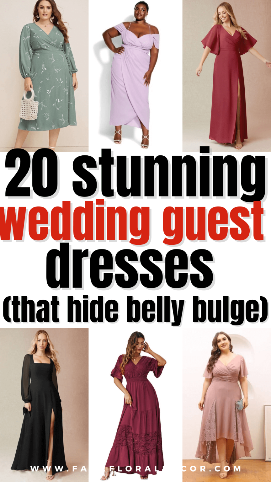 20 Wedding Guest Dresses That Hide Belly Bulge