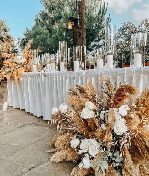 table decor bohemian wedding
