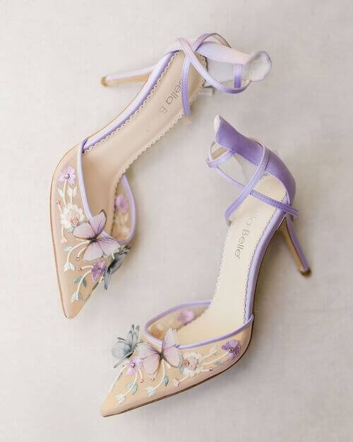 Purple Pointed-toe Wedding Shoes