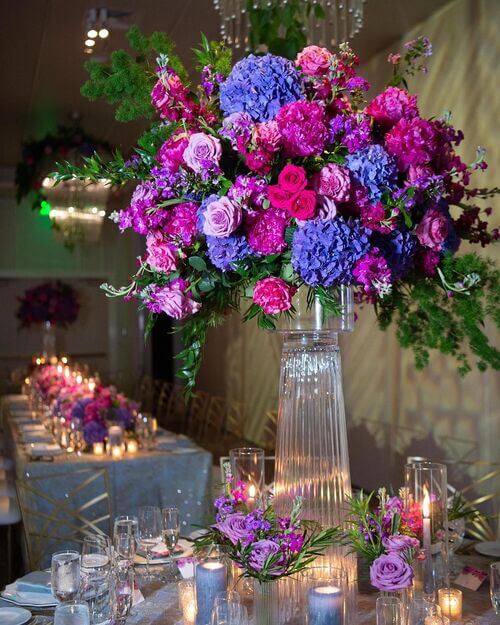 Shades of Purple Floral Centerpiece