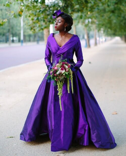 Vibrant Purple Bridal Guest Dress