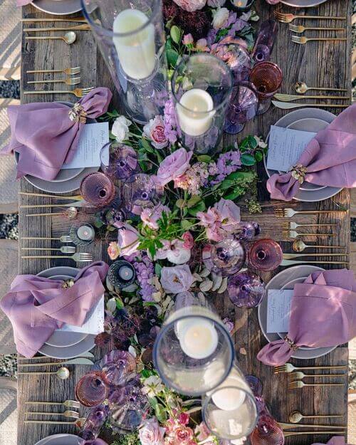 Pastel Purple Table Arrangement