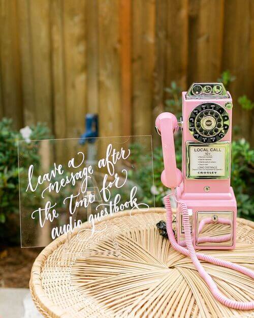25 Retro Payphone Decor for Guestbook Table