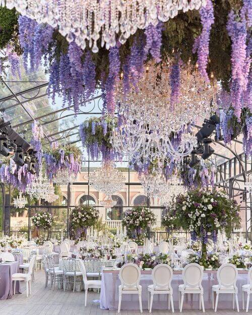 Hanging Wisterias Ceiling Installation