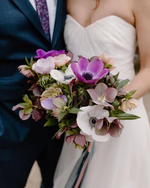 Deep Purple Bridal Bouquet