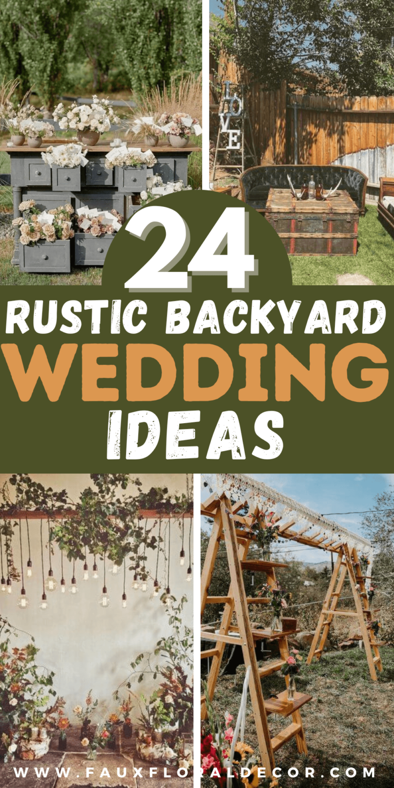 24 Rustic Backyard Wedding Ideas With Charm