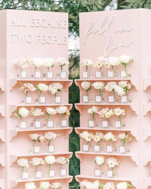 seating chart with roses