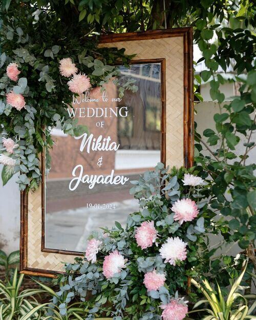 sign for wedding welcome