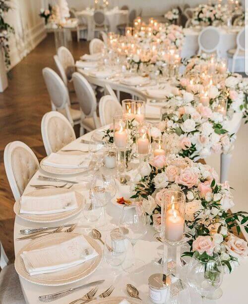 wavy table wedding