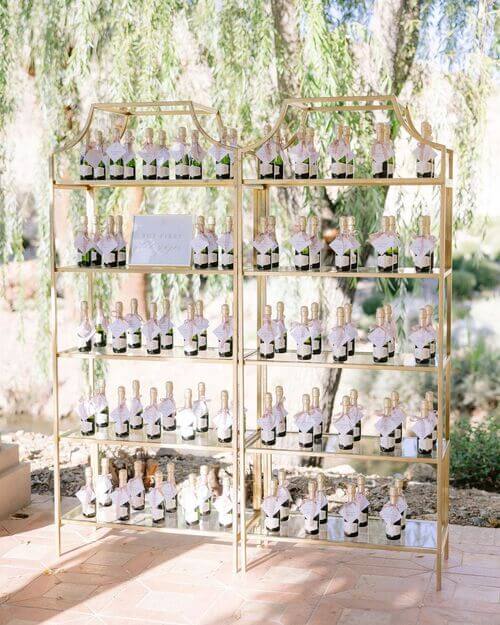 wedding seating chart and party favors