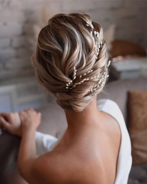 Braided up do bridal hairstyle