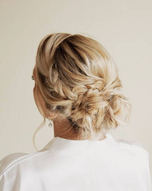 Braided up-do bridal hairstyle