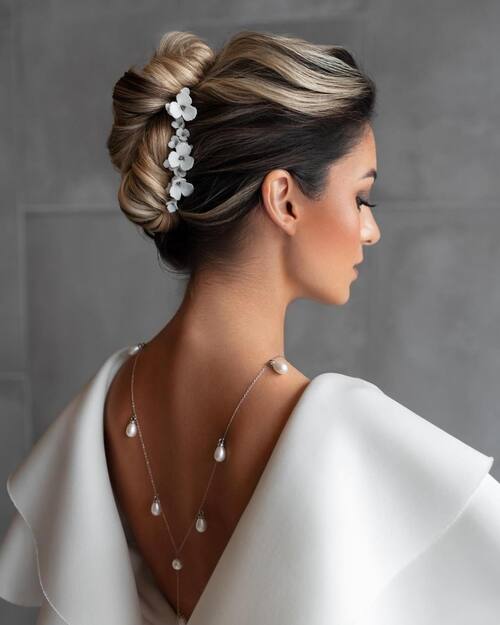 Ambre up-do bridal hairstyles