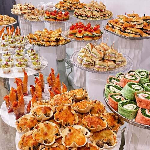 Wedding appetizer platters